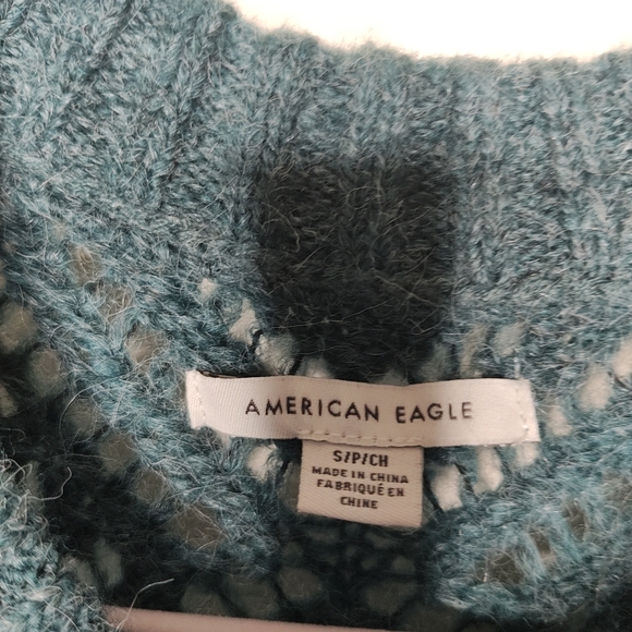 American Eagle knit Sweater Emerald Green Small - Picture 5 of 6